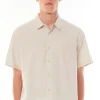 Shirts-HUFFER MENS LIN-IN SS SHIRT - NATURAL