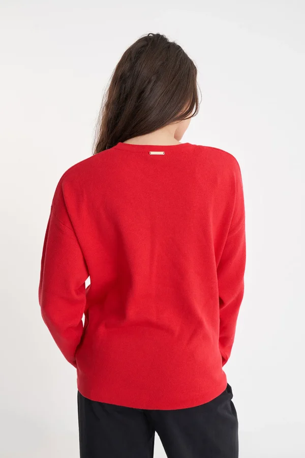 Sweaters & Knitwear-HUFFER NEVE CREW CHERRY