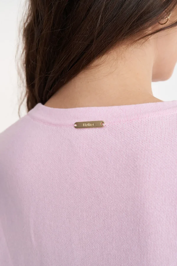 Sweaters & Knitwear-HUFFER NEVE CREW PALE ROSE
