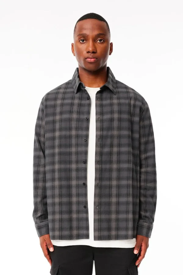 Shirts-HUFFER OG CHECK EMERALD SHIRT - COAL/BLACK