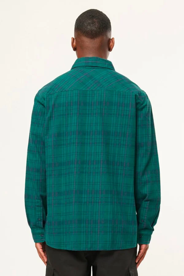 Shirts-HUFFER OG CHECK EMERALD SHIRT - EMERALD/NAVY