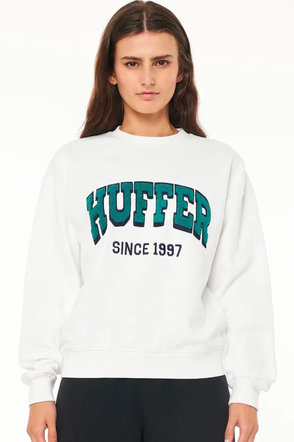 Sweaters & Knitwear-HUFFER RELAX CREW 350/CHAMP - ICE