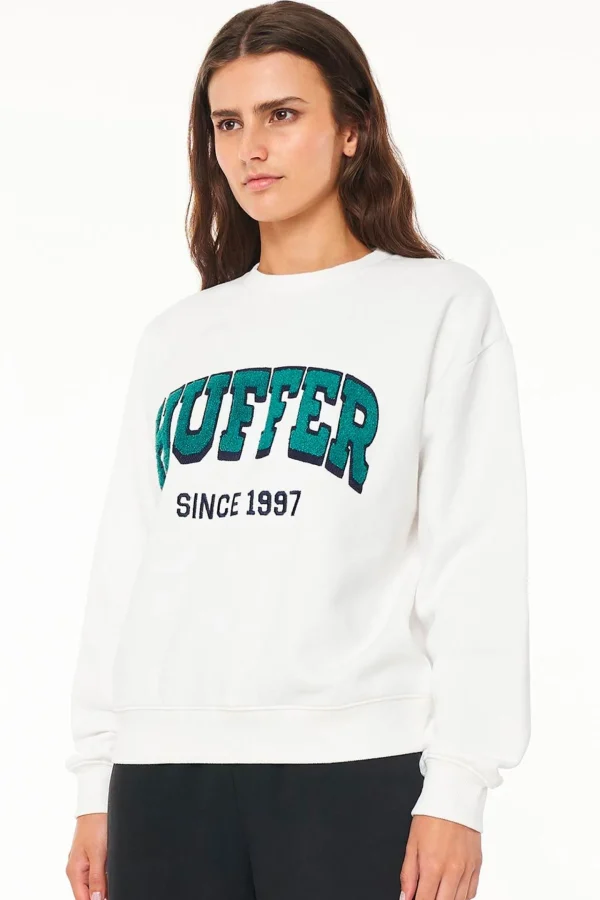 Sweaters & Knitwear-HUFFER RELAX CREW 350/CHAMP - ICE