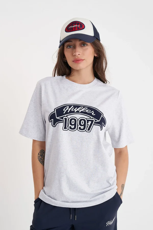 Tees & Tanks-HUFFER RELAX TEE 220 CLASS ACT SILVER MARLE