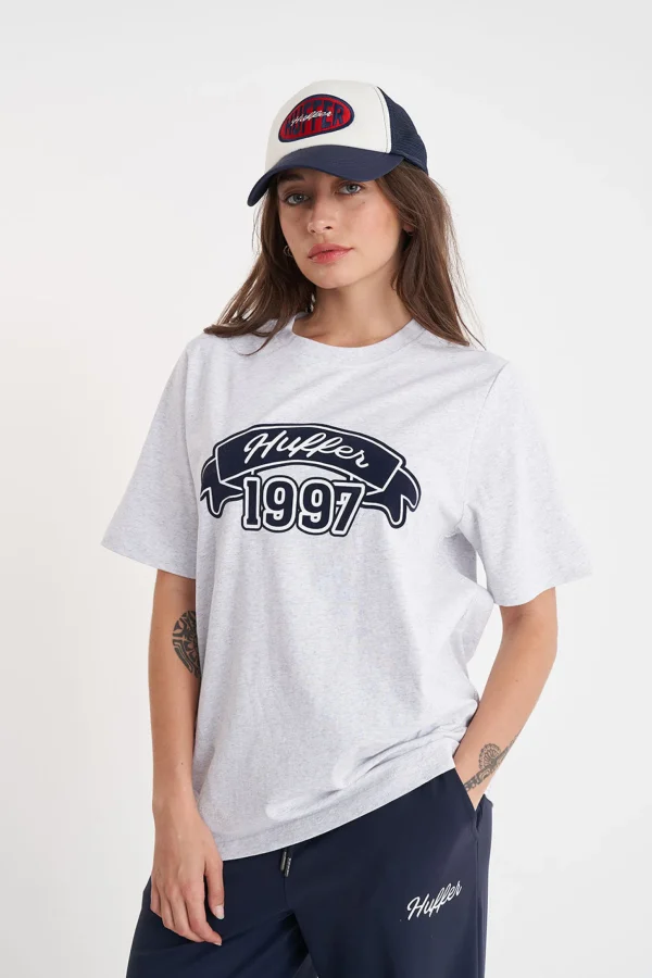 Tees & Tanks-HUFFER RELAX TEE 220 CLASS ACT SILVER MARLE