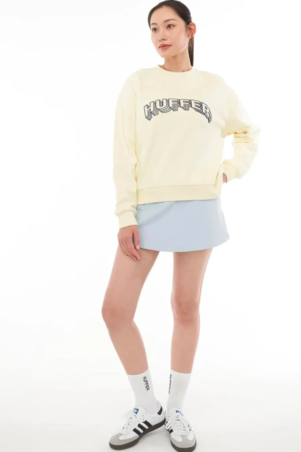 Sweaters & Knitwear-HUFFER SLOUCH CREW 350/DEUCE - VANILLA