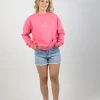Sweaters & Knitwear-HUFFER SLOUCH CREW FLOWER BOMB CAMELLIA