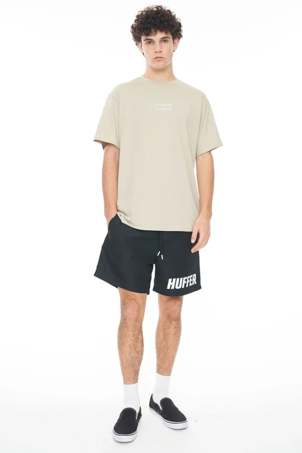 Shorts-HUFFER STAPLE TRUNK ZOOM / BLACK