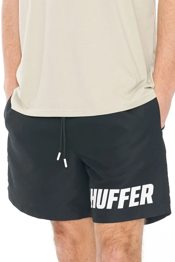 Shorts-HUFFER STAPLE TRUNK ZOOM / BLACK