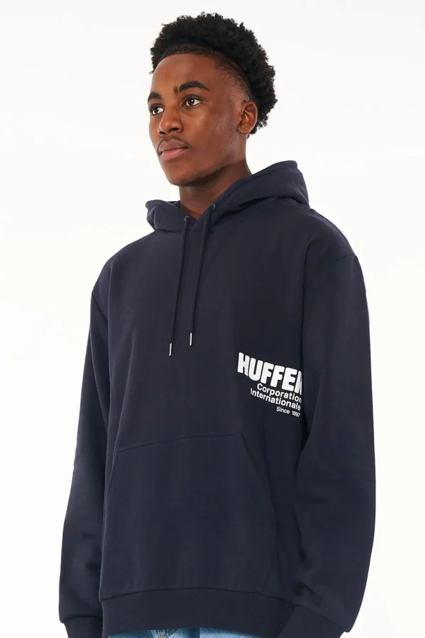 Sweaters & Knitwear-HUFFER TRUE HOOD 350/GLOBE - NAVY