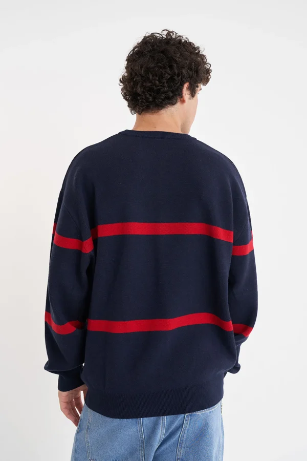 Sweaters & Knitwear-HUFFER TRUE KNIT CREW BREAKER MIDNIGHT