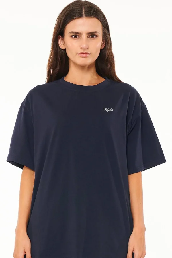 Tees & Tanks-HUFFER WMNS SLOUCH TEE/CHAMP - NAVY