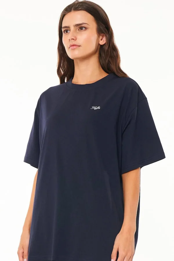 Tees & Tanks-HUFFER WMNS SLOUCH TEE/CHAMP - NAVY