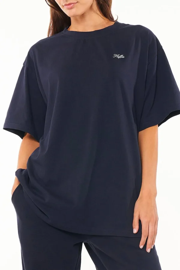 Tees & Tanks-HUFFER WMNS SLOUCH TEE/CHAMP - NAVY