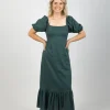 Dresses-ISLE OF MINE FLORA TIE DRESS TEAL
