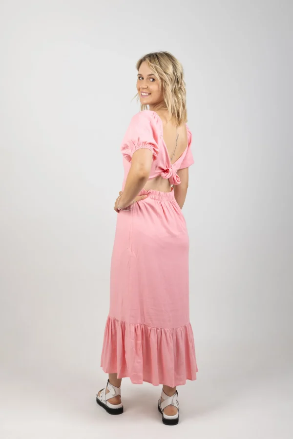 Dresses-ISLE OF MINE FLORA TIE DRESS PEONY