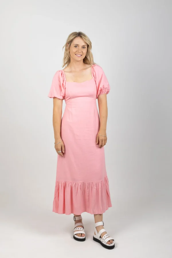 Dresses-ISLE OF MINE FLORA TIE DRESS PEONY