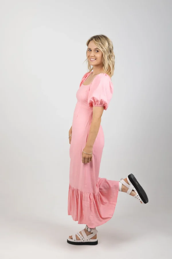 Dresses-ISLE OF MINE FLORA TIE DRESS PEONY