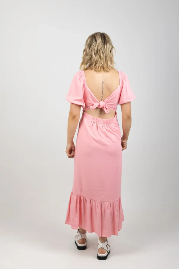 Dresses-ISLE OF MINE FLORA TIE DRESS PEONY