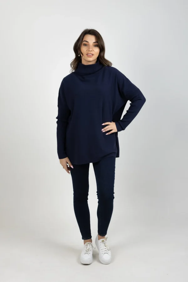 Sweaters & Knitwear-ISLE OF MINE HORIZON RELAXED JUMPER NAVY