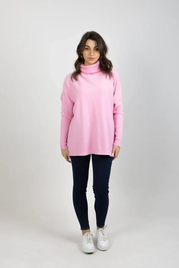 Sweaters & Knitwear-ISLE OF MINE HORIZON RELAXED JUMPER BLUSH