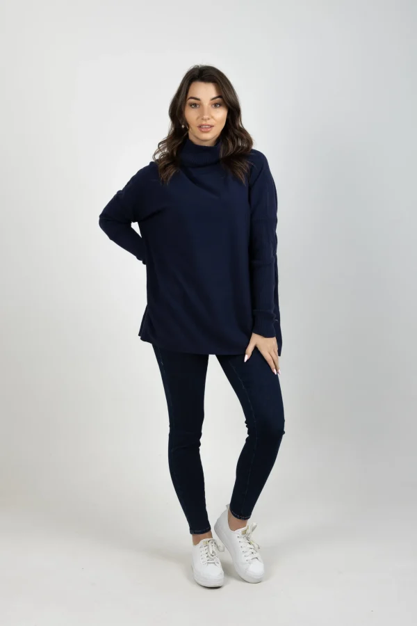 Sweaters & Knitwear-ISLE OF MINE HORIZON RELAXED JUMPER NAVY