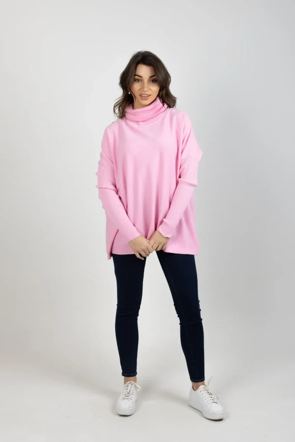 Sweaters & Knitwear-ISLE OF MINE HORIZON RELAXED JUMPER BLUSH