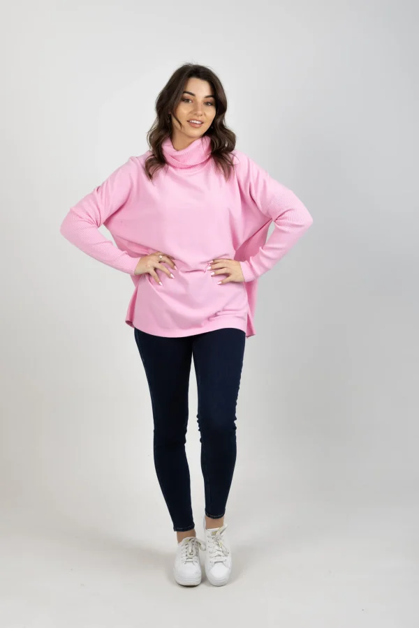 Sweaters & Knitwear-ISLE OF MINE HORIZON RELAXED JUMPER BLUSH