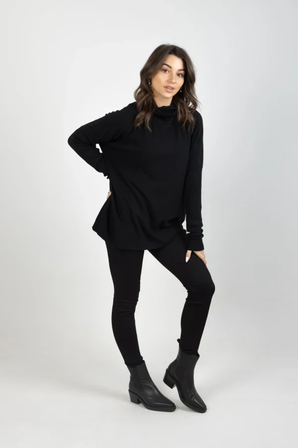 Sweaters & Knitwear-ISLE OF MINE HORIZON RELAXED JUMPER ONYX