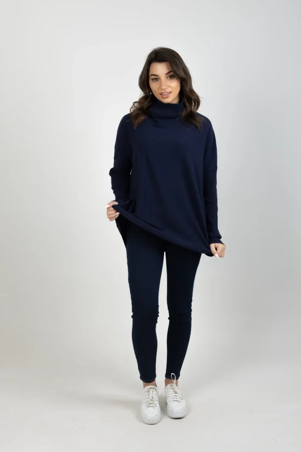 Sweaters & Knitwear-ISLE OF MINE HORIZON RELAXED JUMPER NAVY