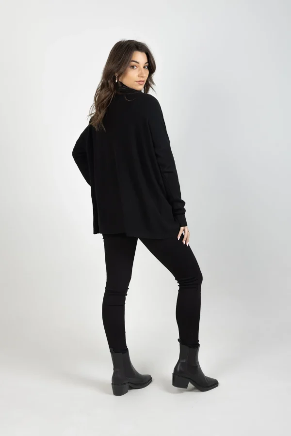Sweaters & Knitwear-ISLE OF MINE HORIZON RELAXED JUMPER ONYX