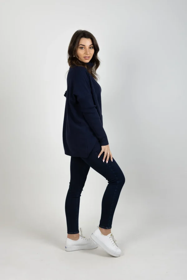 Sweaters & Knitwear-ISLE OF MINE HORIZON RELAXED JUMPER NAVY
