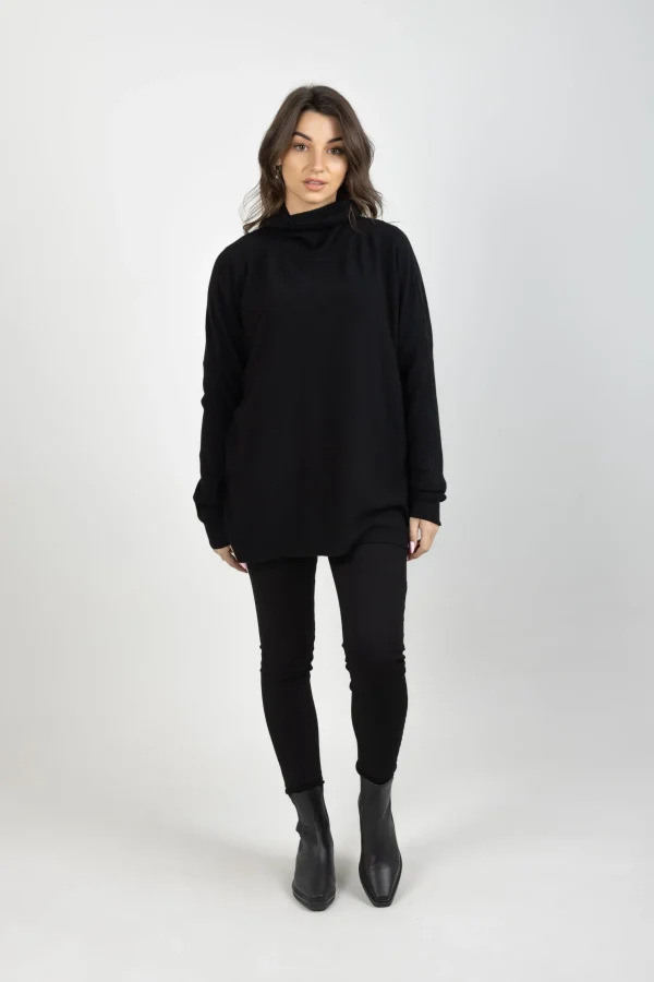 Sweaters & Knitwear-ISLE OF MINE HORIZON RELAXED JUMPER ONYX