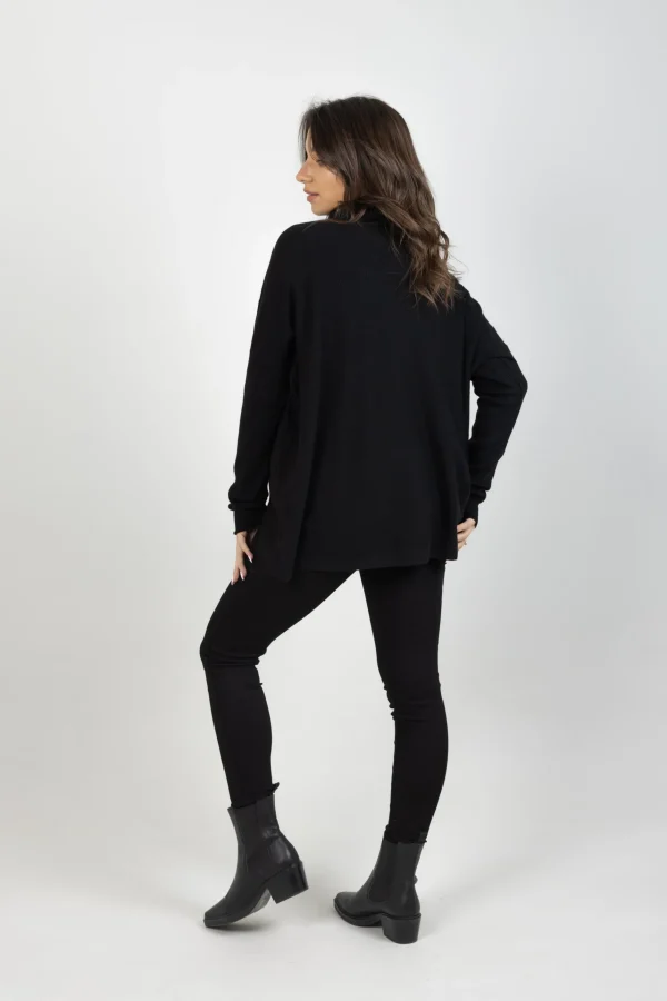 Sweaters & Knitwear-ISLE OF MINE HORIZON RELAXED JUMPER ONYX