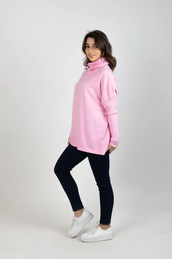 Sweaters & Knitwear-ISLE OF MINE HORIZON RELAXED JUMPER BLUSH