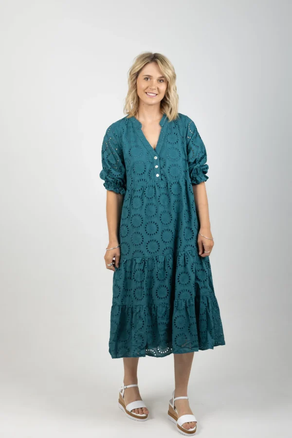 Dresses-ISLE OF MINE PARTERRE MAXI TEAL