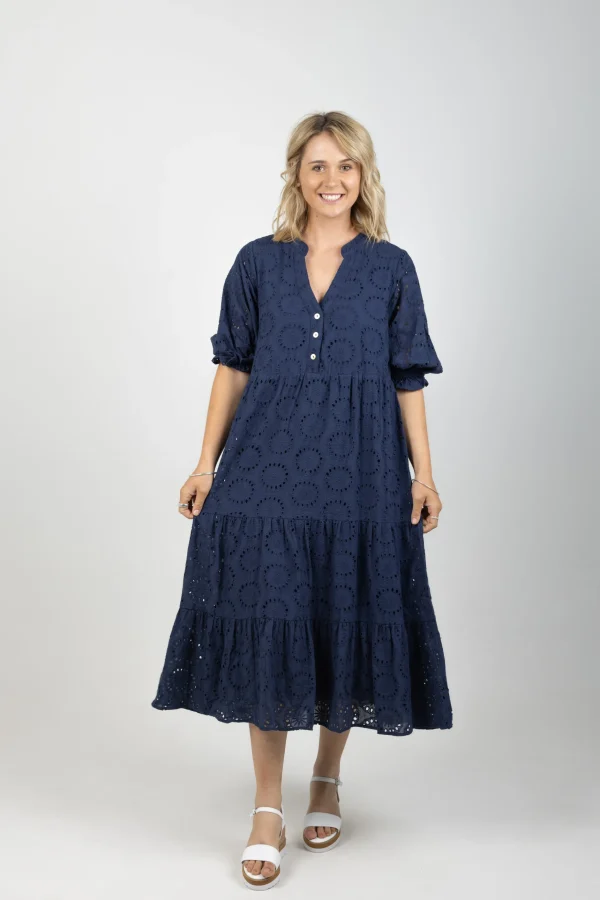 Dresses-ISLE OF MINE PARTERRE MAXI NAVY
