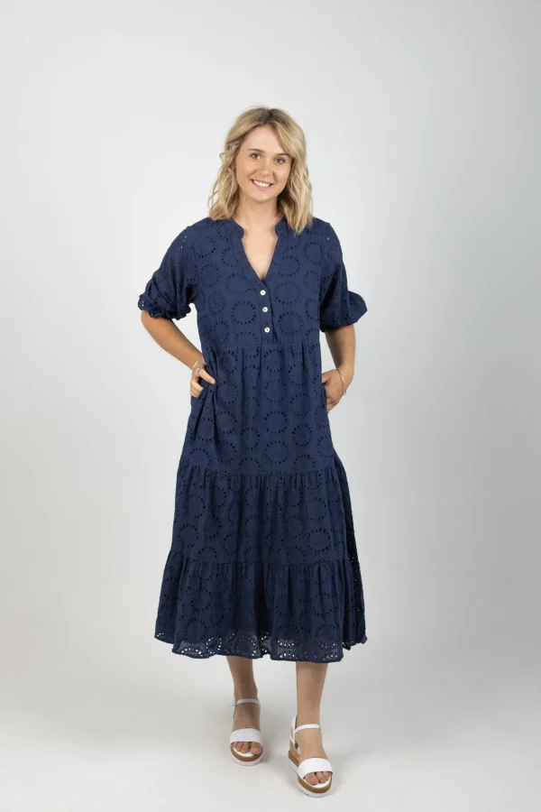 Dresses-ISLE OF MINE PARTERRE MAXI NAVY