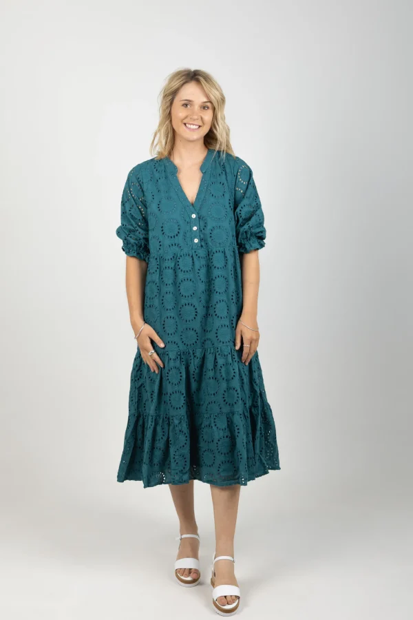 Dresses-ISLE OF MINE PARTERRE MAXI TEAL