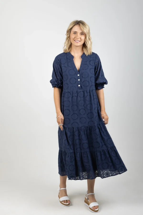 Dresses-ISLE OF MINE PARTERRE MAXI NAVY