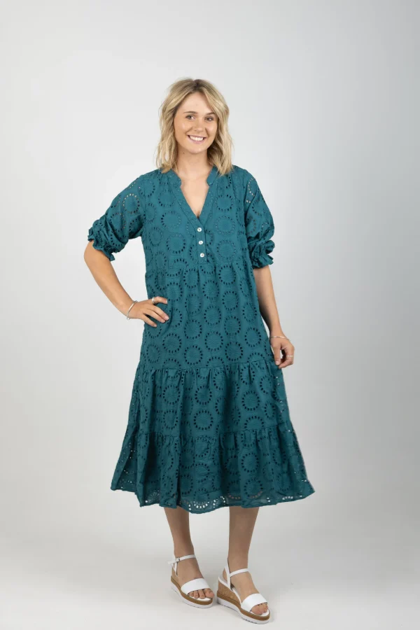 Dresses-ISLE OF MINE PARTERRE MAXI TEAL