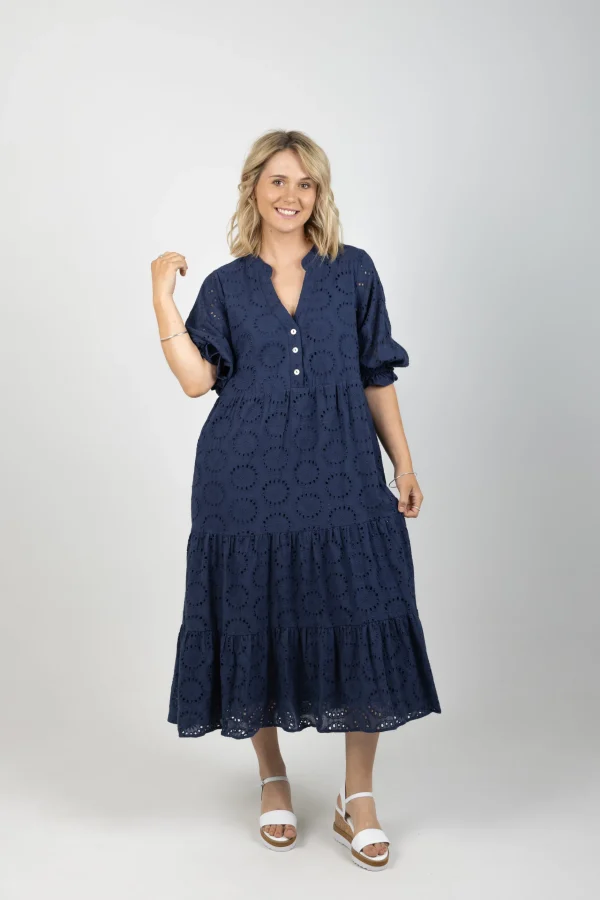 Dresses-ISLE OF MINE PARTERRE MAXI NAVY