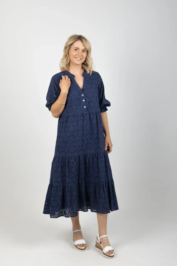 Dresses-ISLE OF MINE PARTERRE MAXI NAVY