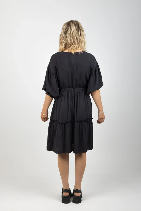 Dresses-ISLE OF MINE STAPLE TIE DRESS BLACK