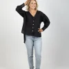 Shirts & Tops-ISLE OF MINE VENUS LINEN BLOUSE ONYX