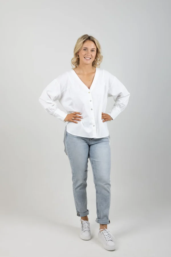 Shirts & Tops-ISLE OF MINE VENUS LINEN BLOUSE CANVAS