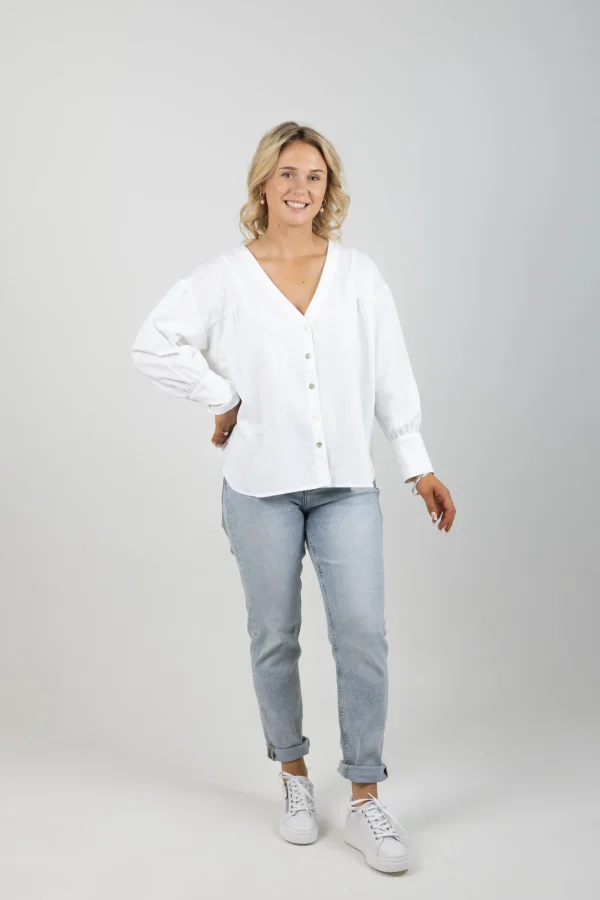 Shirts & Tops-ISLE OF MINE VENUS LINEN BLOUSE CANVAS