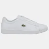 Footwear-LACOSTE MENS CARNABY EVO SNEAKER - WHT/WHT LEATHER