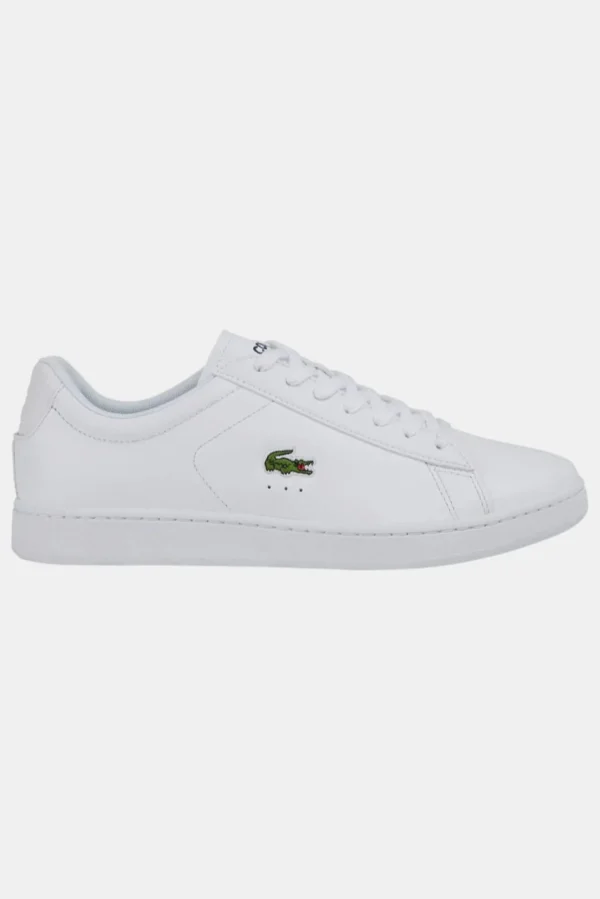 Footwear-LACOSTE MENS CARNABY EVO SNEAKER - WHT/WHT LEATHER
