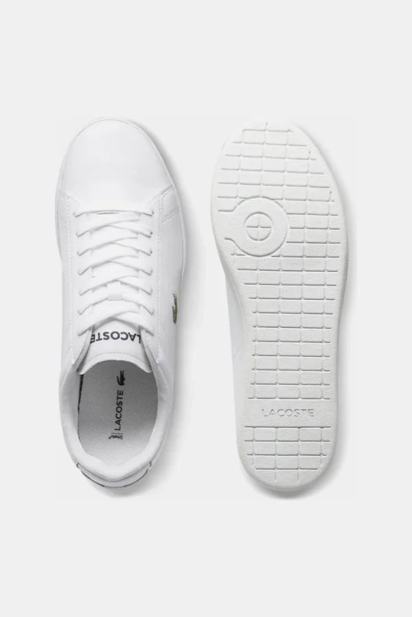 Footwear-LACOSTE MENS CARNABY EVO SNEAKER - WHT/WHT LEATHER